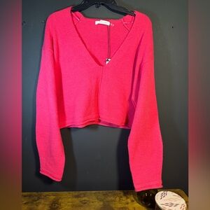 Mustard Seed Women’s Crop Sweater. NWT